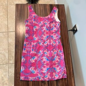 Kaeli Smith dress pink with blue print size 8